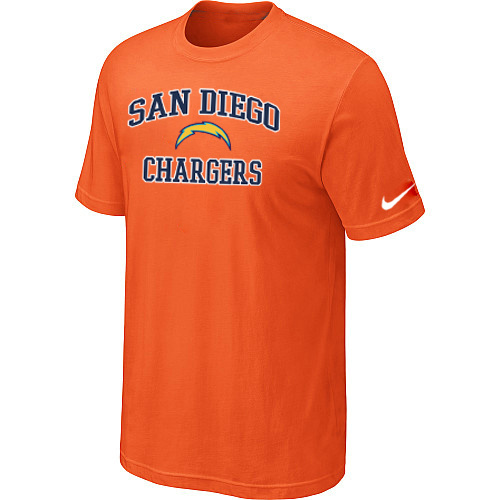 Nike Los Angeles Chargers Heart & Soul NFL T-Shirt - Orange